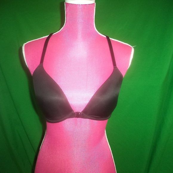 VICTORIA'S SECRET PINK~BRA WHERE EVERYWHERE RACERBACK BLACK-WOMENS SIZE 32DD - Picture 1 of 5